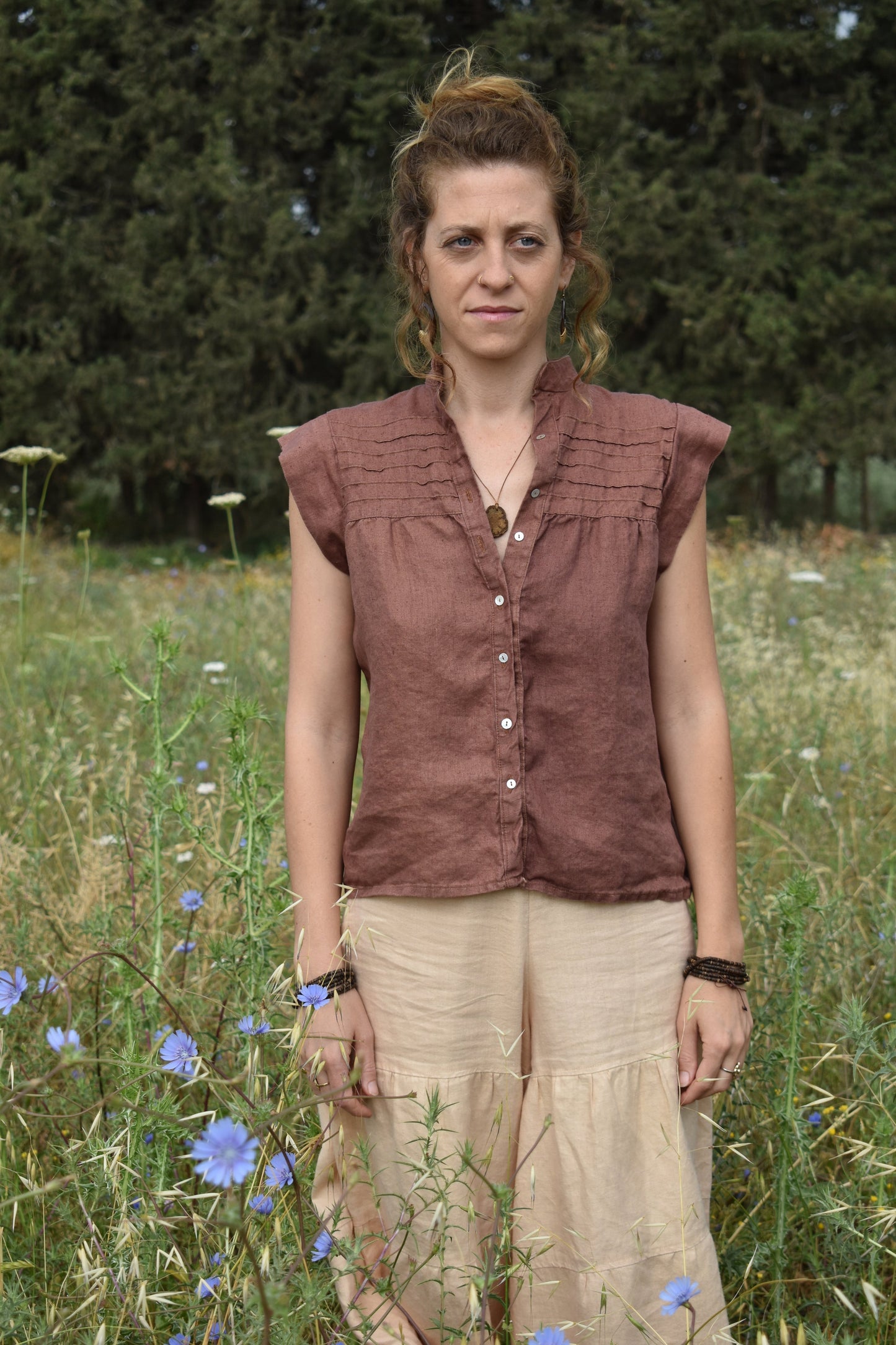 Ella Shirt - Brown