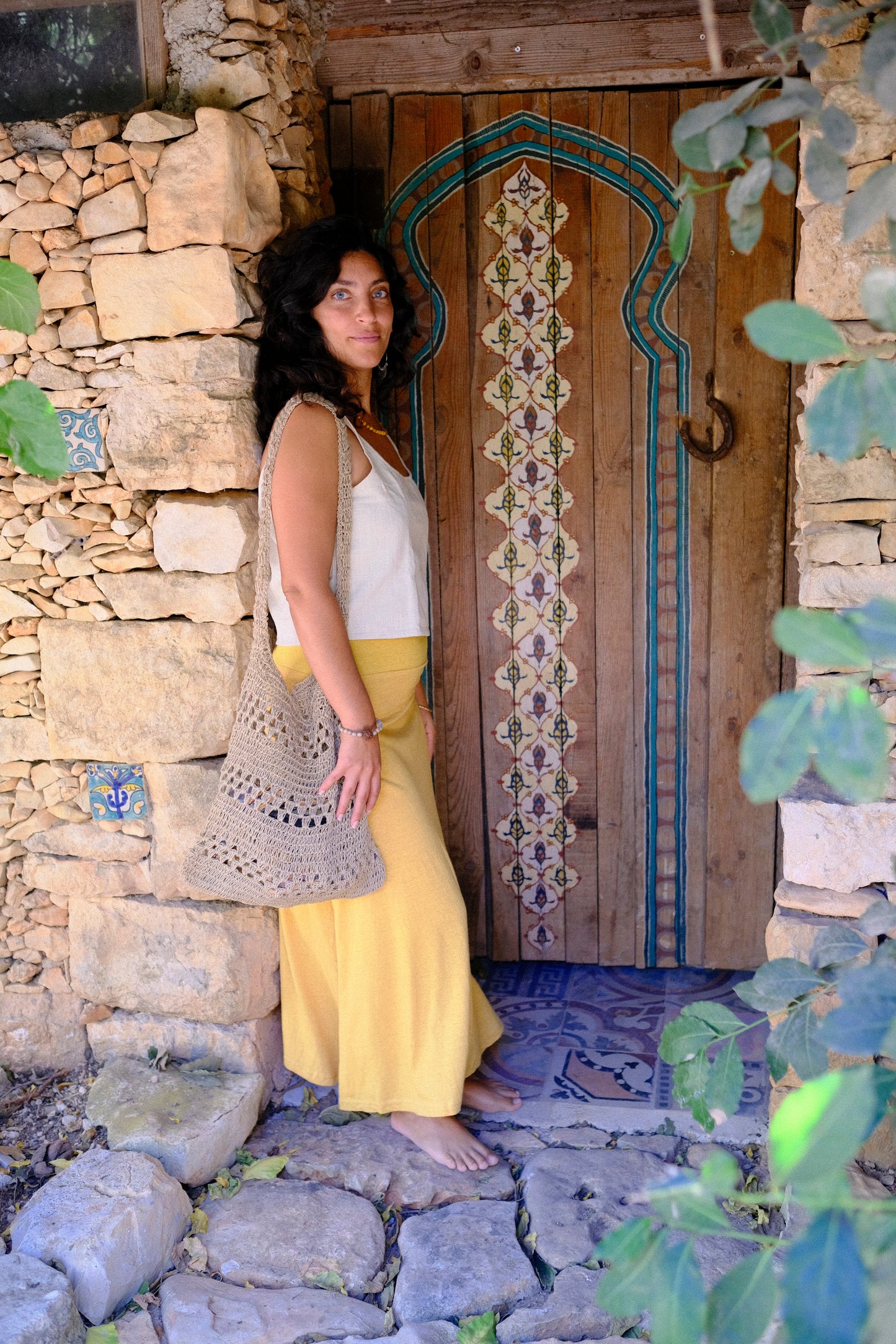 Jute Mesh Sling Bag