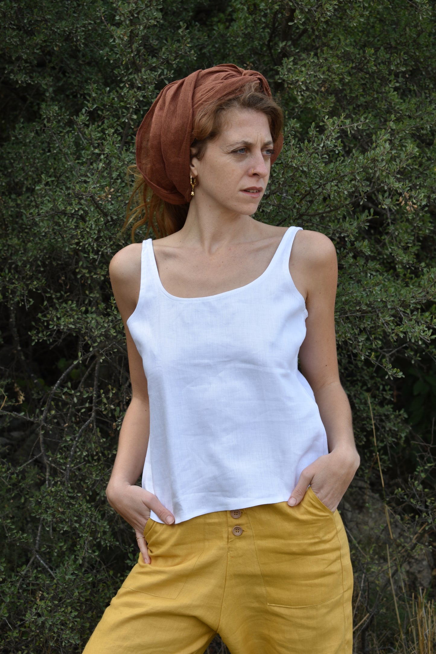 Leah Tank Top - White